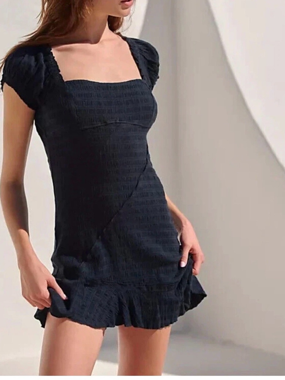 Free People Textured Mini Dress – XS – NWT